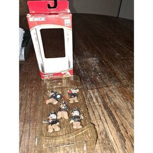 Vintage Trevco Dale Earnhardt Nascar Bear Pit Crew 5 Christmas Holiday Ornaments